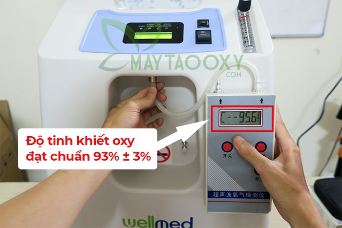 Độ tinh khiết oxy luôn đảm bảo trên 90%