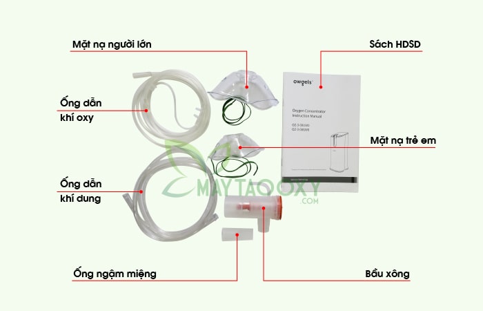 Phụ kiện máy tạo oxy 3 lít Owgels