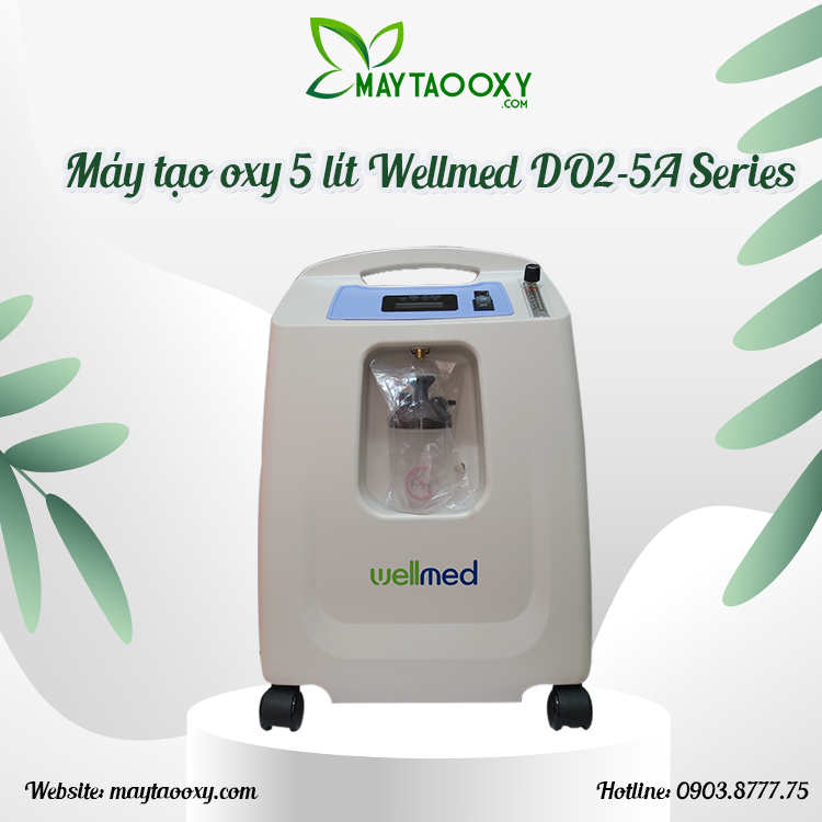 Máy tạo oxy 5 lít Wellmed DO2-5A Series - Có xông mũi